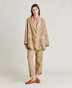 Clearance Veste Edith Gabardine - Sable Femmes Costumes Et Costumes