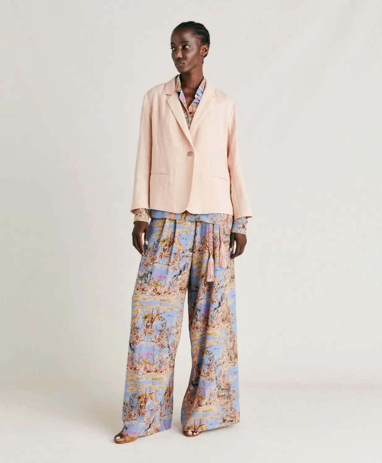 Veste En Lin Epais Emma - Saumon Femmes Vestes