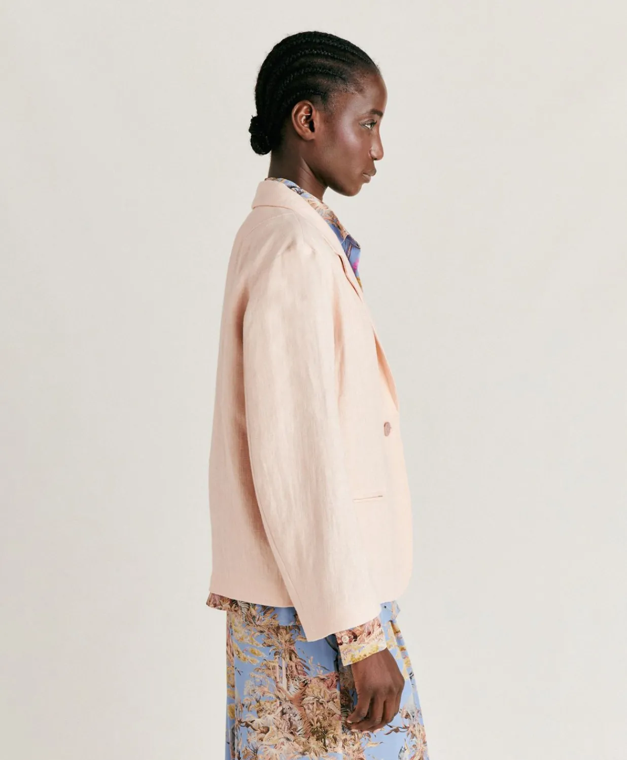 Veste En Lin Epais Emma - Saumon Femmes Vestes