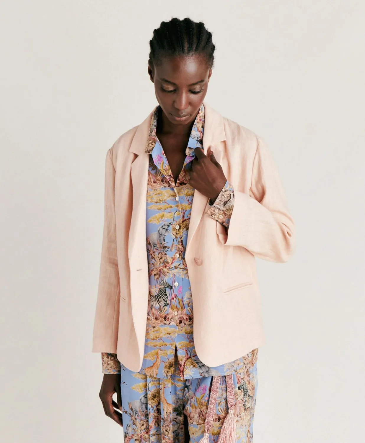 Veste En Lin Epais Emma - Saumon Femmes Vestes