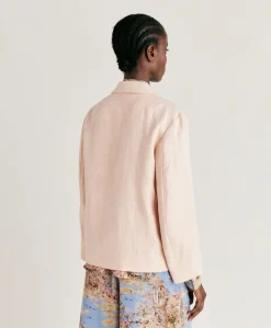 Veste En Lin Epais Emma - Saumon Femmes Vestes