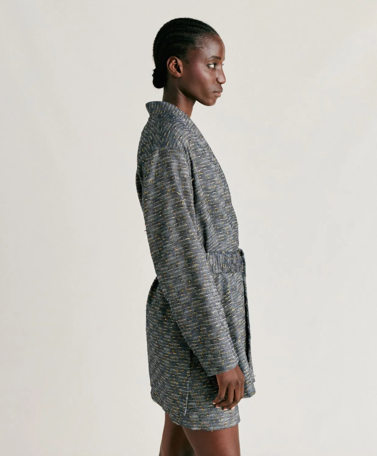 Best Veste Eugenie A Mat Fil Coupe' - Bleu/Or Femmes Costumes Et Costumes
