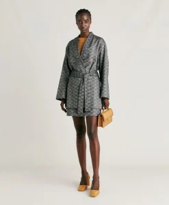 Best Veste Eugenie A Mat Fil Coupe' - Bleu/Or Femmes Costumes Et Costumes