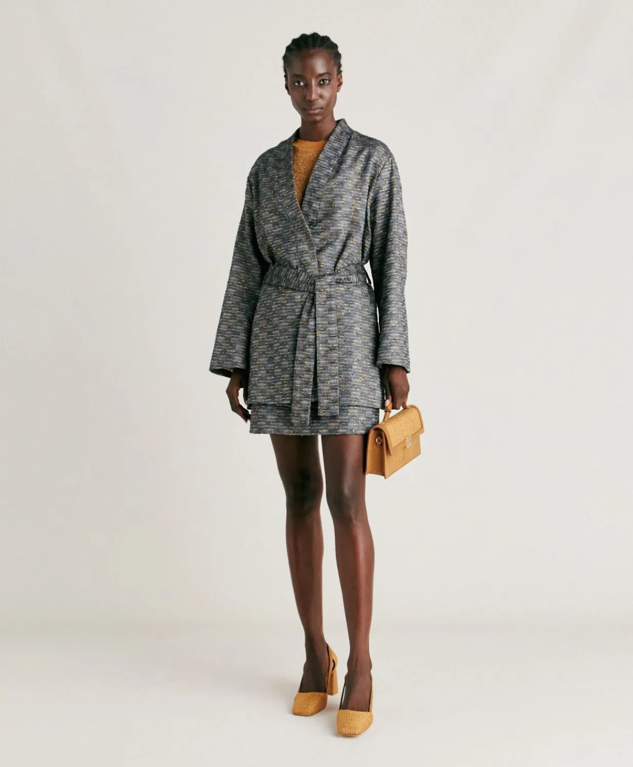 Best Veste Eugenie A Mat Fil Coupe' - Bleu/Or Femmes Costumes Et Costumes