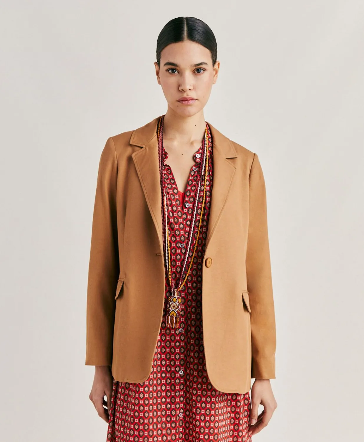 Outlet Veste Futura Gabardine - Caramel Femmes Vestes