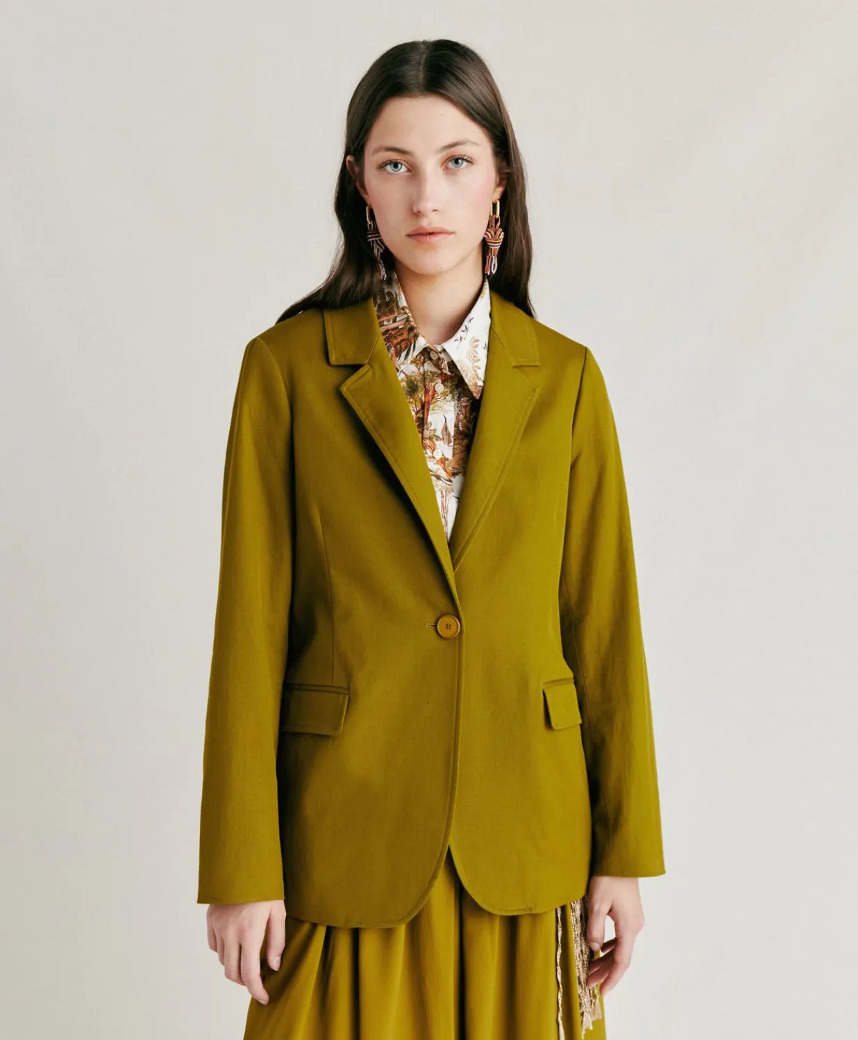 Clearance Veste Futura Gabardine - Olive Femmes Costumes Et Costumes