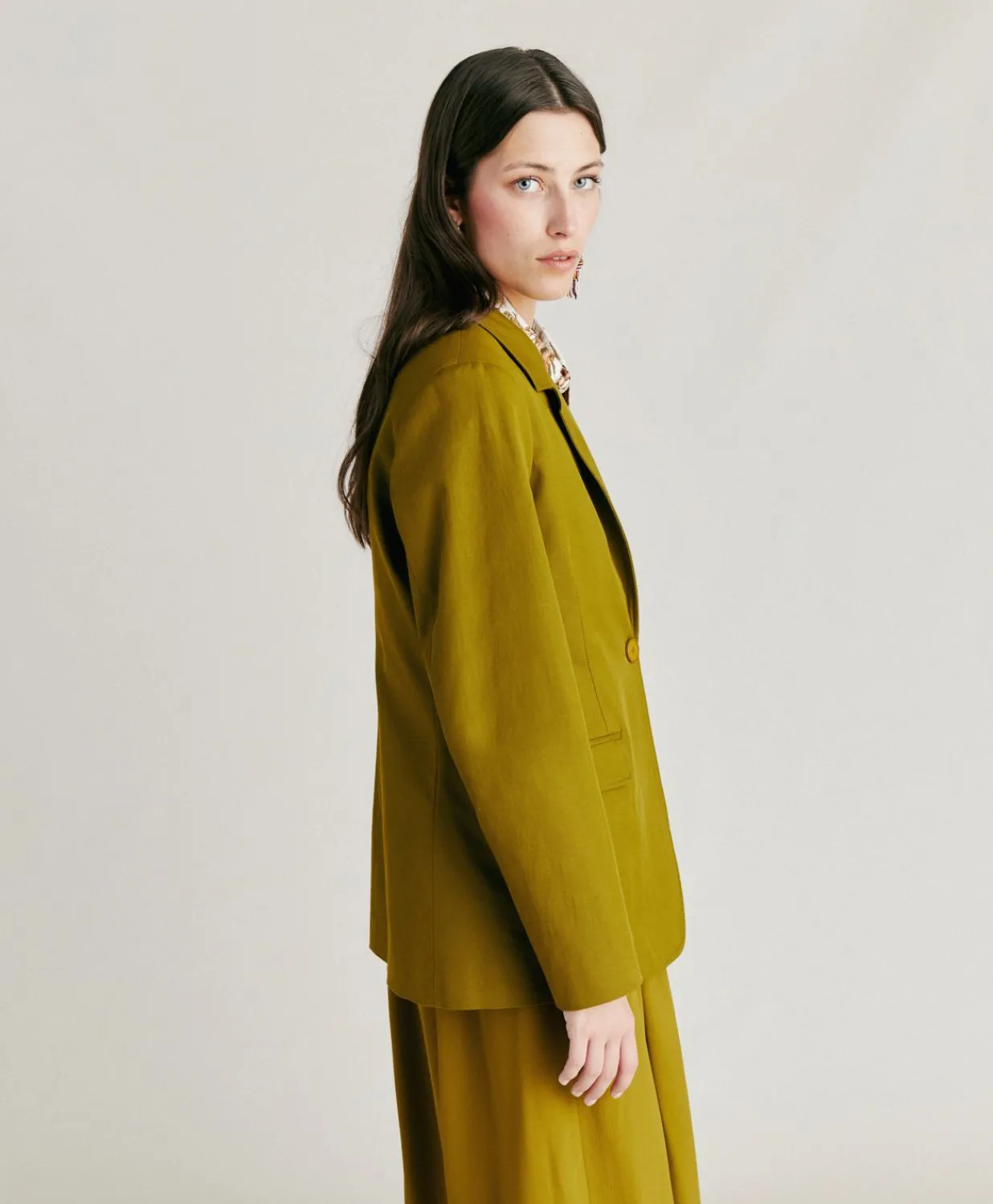 Clearance Veste Futura Gabardine - Olive Femmes Costumes Et Costumes