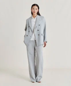 Sale Veste Lilia En Lin Lurex - Gris Femmes Costumes Et Costumes