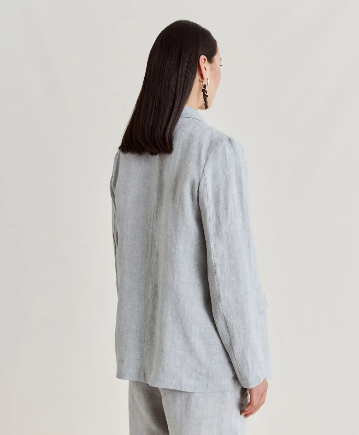 Sale Veste Lilia En Lin Lurex - Gris Femmes Costumes Et Costumes
