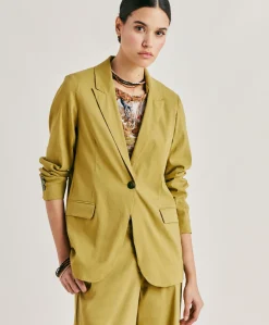 Outlet Veste Lunel En Lin Coton - Avocat Femmes Vestes