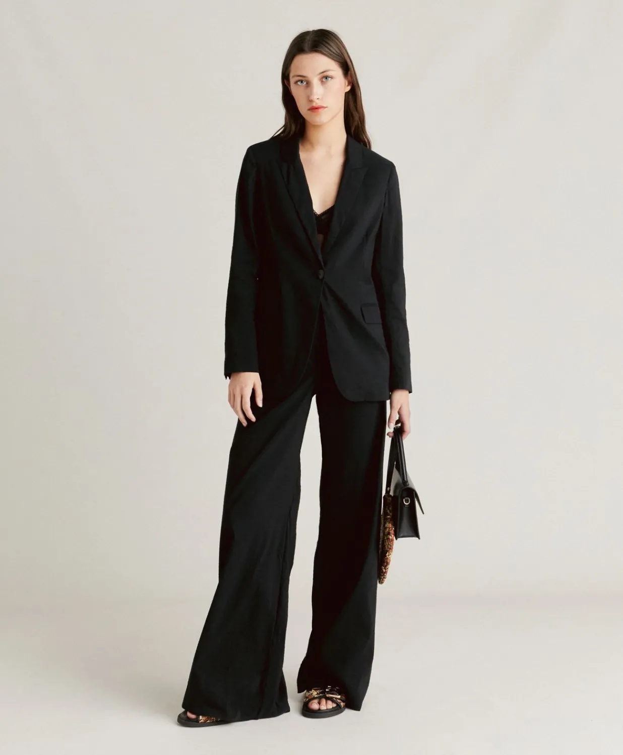 Hot Veste Lunel En Lin Coton - Noir Femmes Costumes Et Costumes